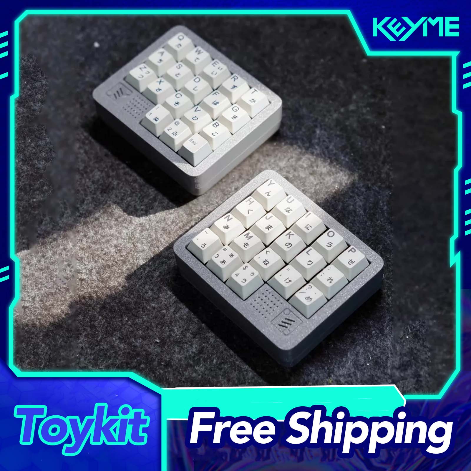 Tablet Accessories 3D Print - Toykit Split Keyboard Kit Wireless Bluetooth