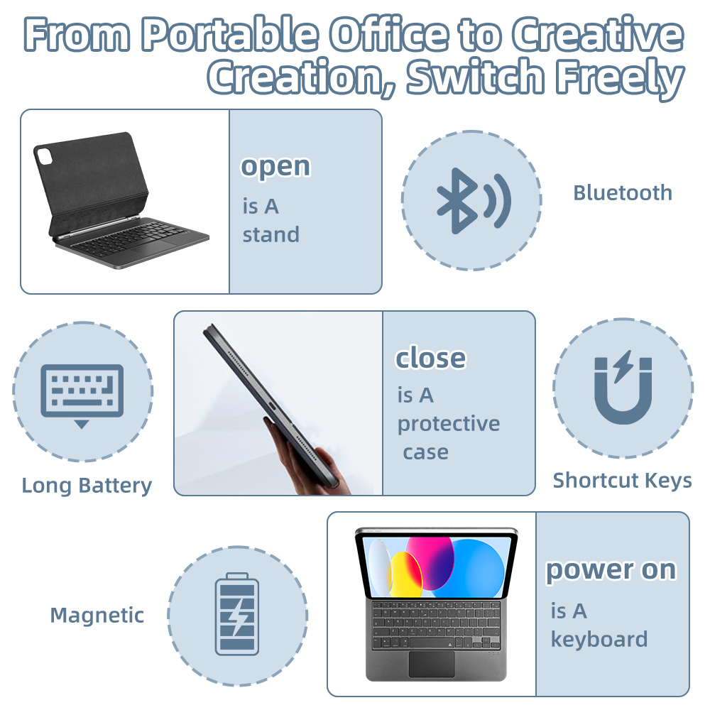 2026 Magic Keyboard with Bluet - Tablet Accessories Case のレビューと価格