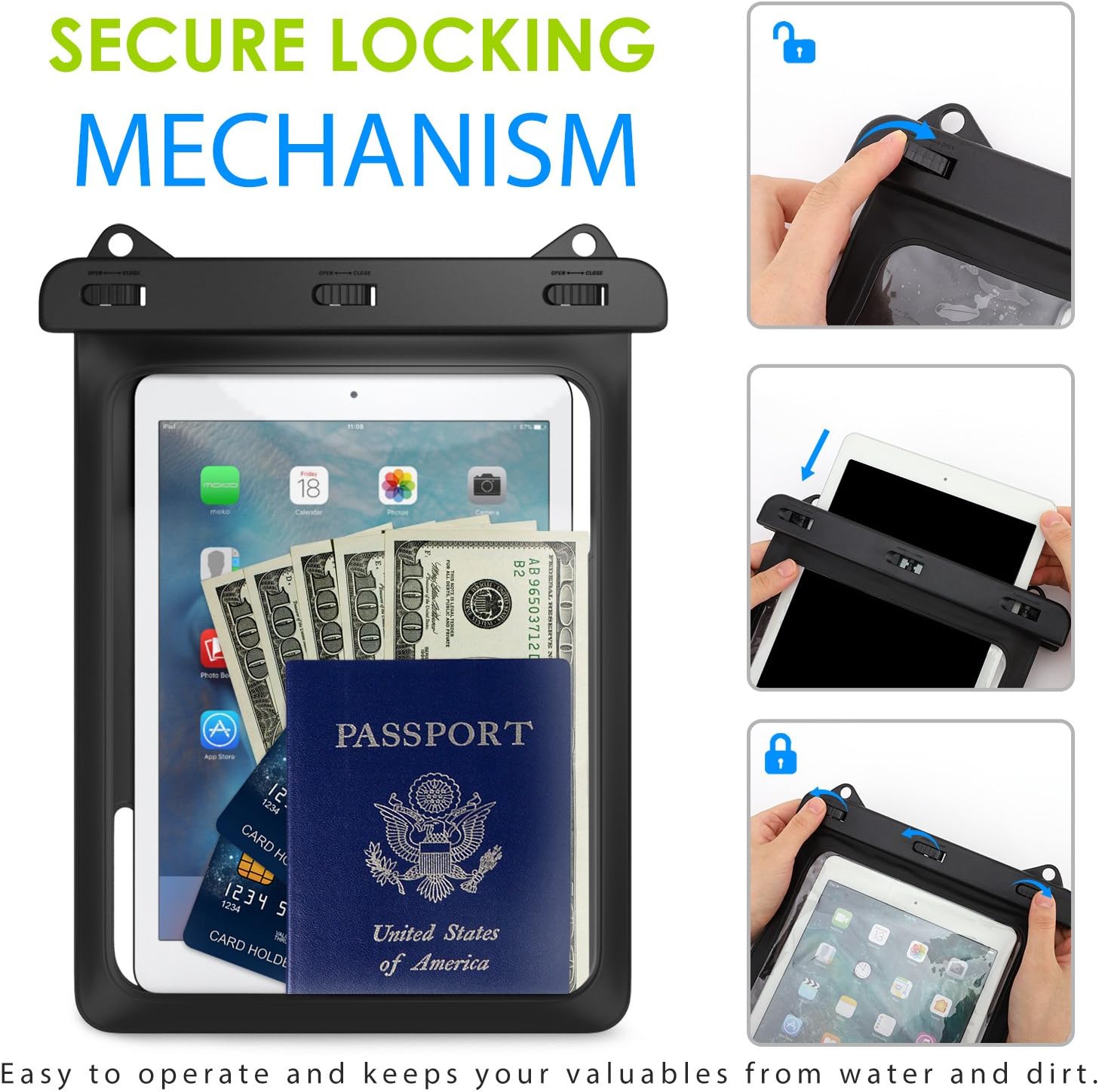 MoKo Waterproof Tablet Case Ta - Tablet Accessories Samsung のレビューと価格