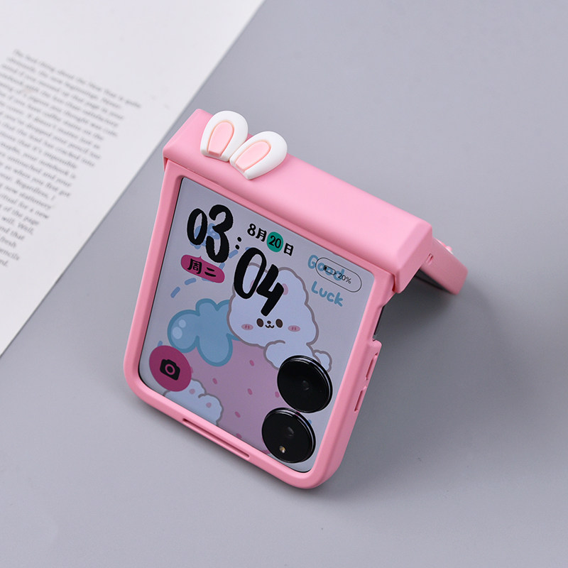Cute Rabbit Ears Hinge Phone C - Motorola Tablet Accessories のレビューと価格
