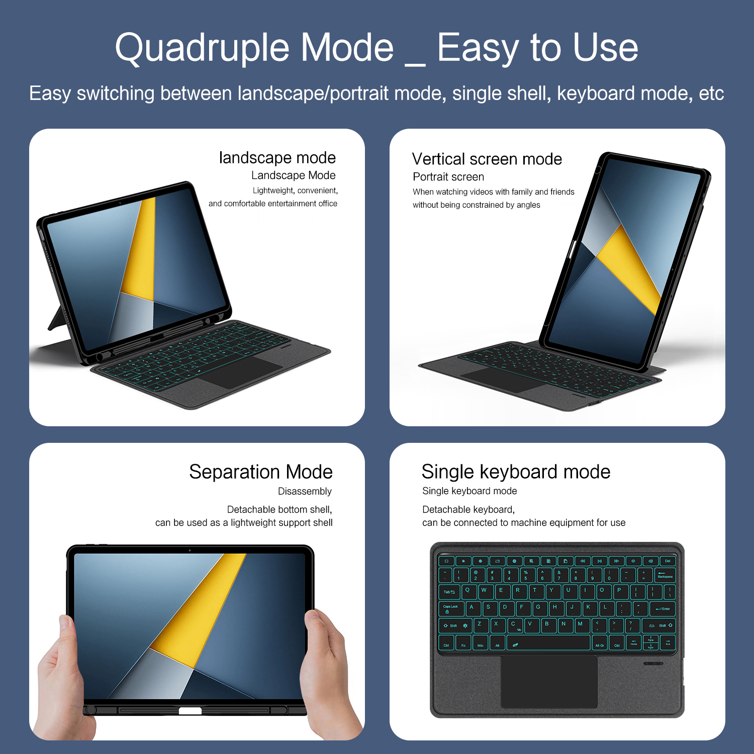 Detachable Magic Keyboard Case - Poco Tablet Accessories のレビューと価格