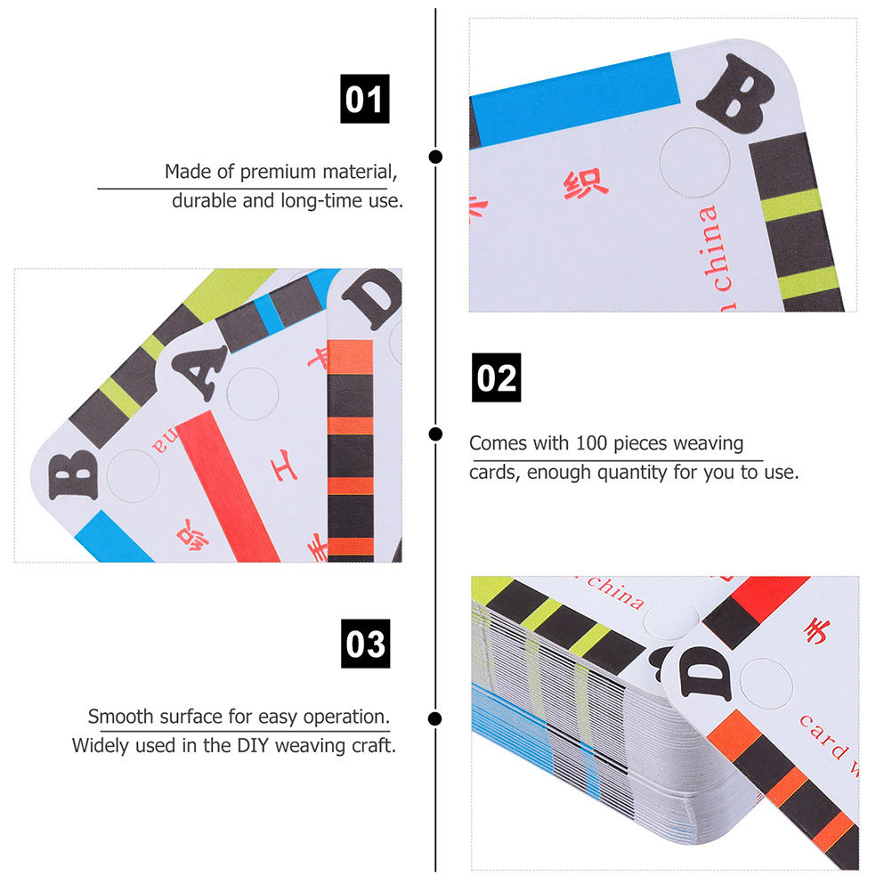 50Pcs Weaving Cards Paper Loom - Tablet Weaving Accessories のレビューと価格