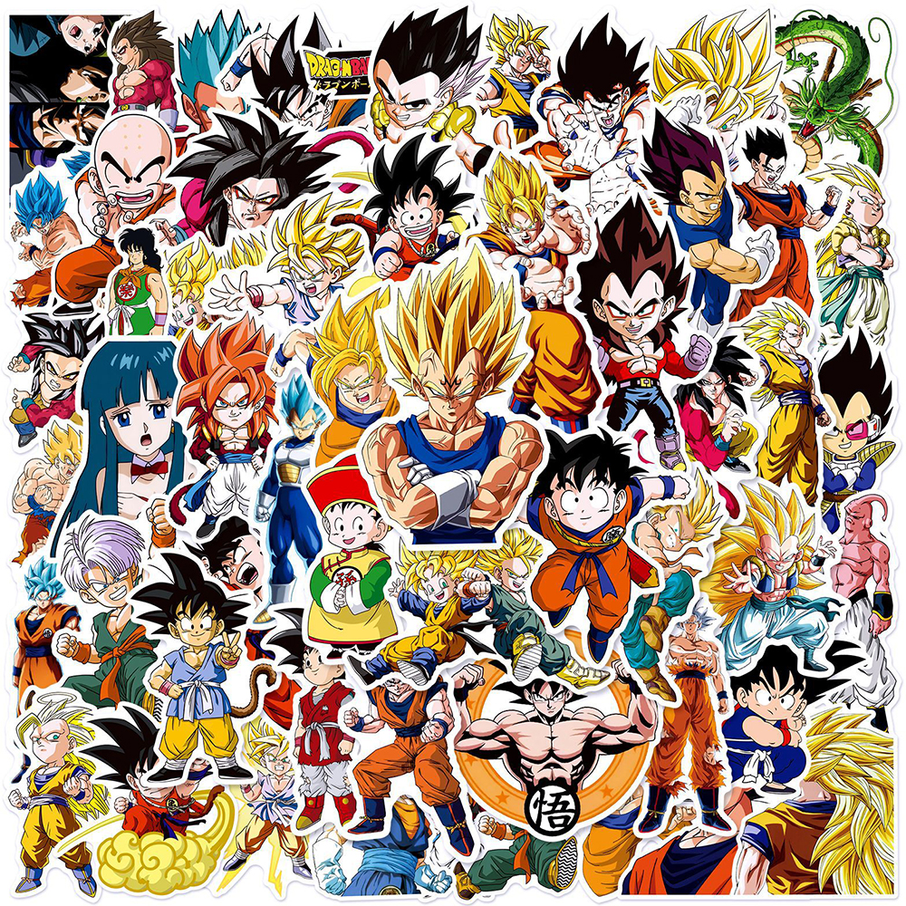 50pcs Anime Dragon Ball Sticke - Laptop Tablet Accessories のレビューと価格