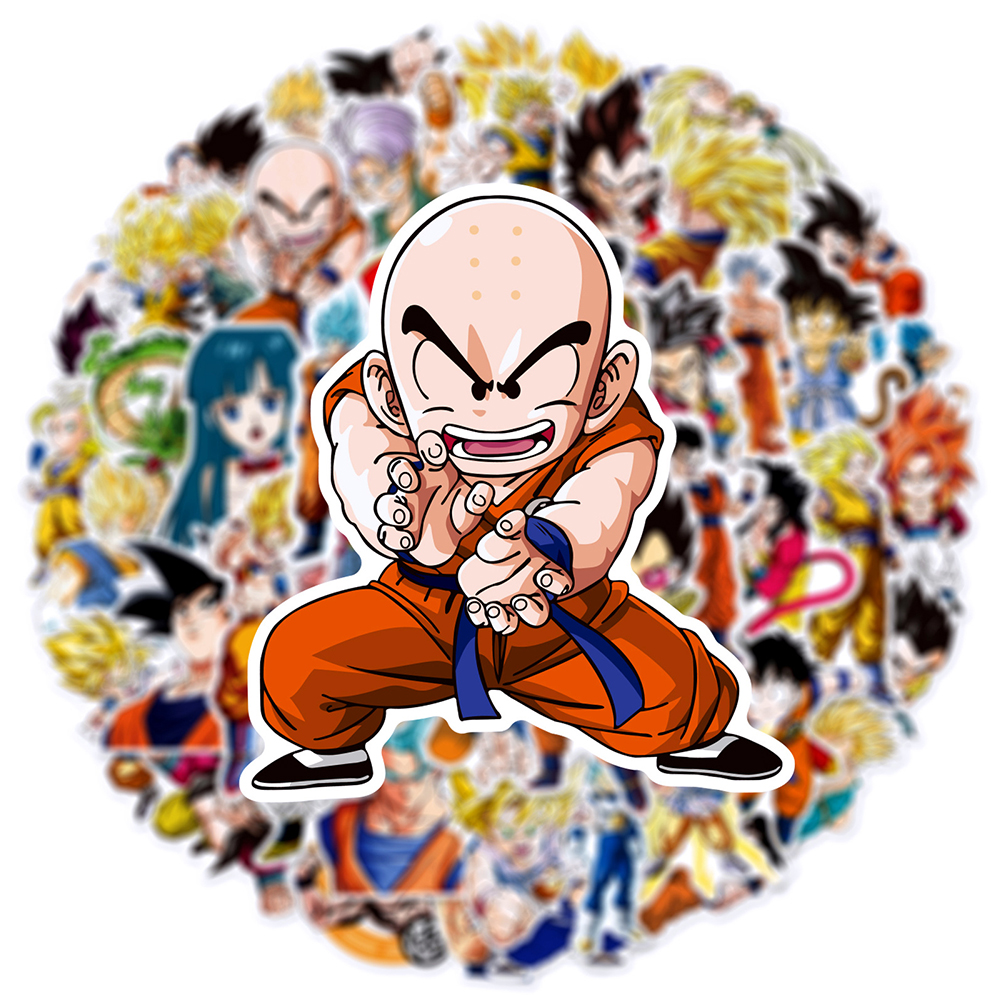 50pcs Anime Dragon Ball Sticke - Laptop Tablet Accessories のレビューと価格