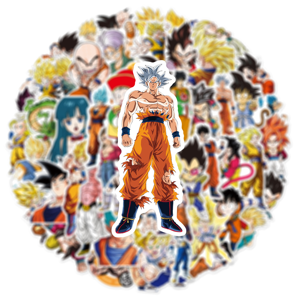 50pcs Anime Dragon Ball Sticke - Laptop Tablet Accessories のレビューと価格