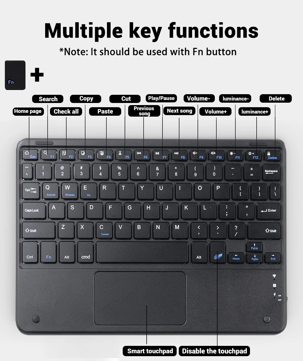 Touchpad Keyboard Case For Xia - Poco Tablet Accessories のレビューと価格