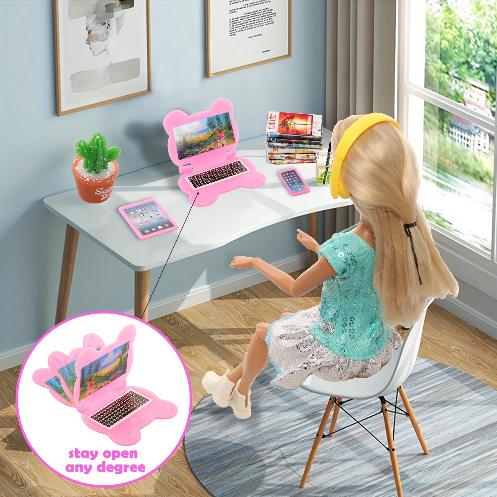 3pcs Dollhouse Mini Item Doll  - Tablet Accessories Set のレビューと価格