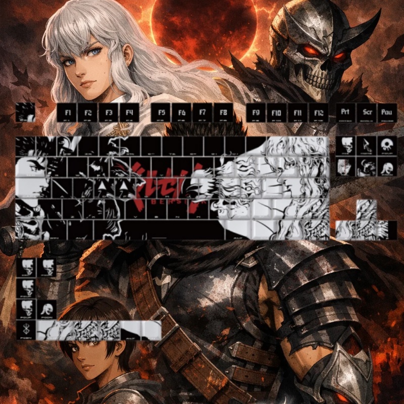 BERSERK Theme Anime Keycap 98  - Tablet Pc Accessories のレビューと価格