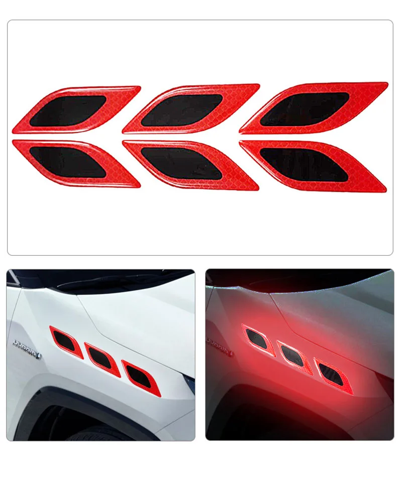 6pcs/Set Car Reflective Sticke - Tablet Accessories Set のレビューと価格