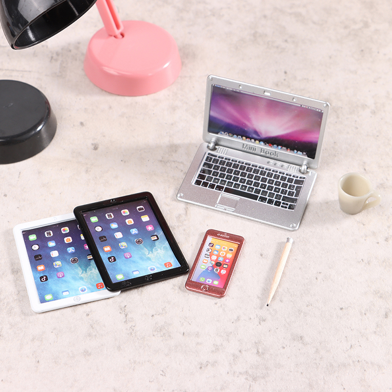 1:12 Dollhouse Miniature Lapto - Tablet Accessories Set のレビューと価格