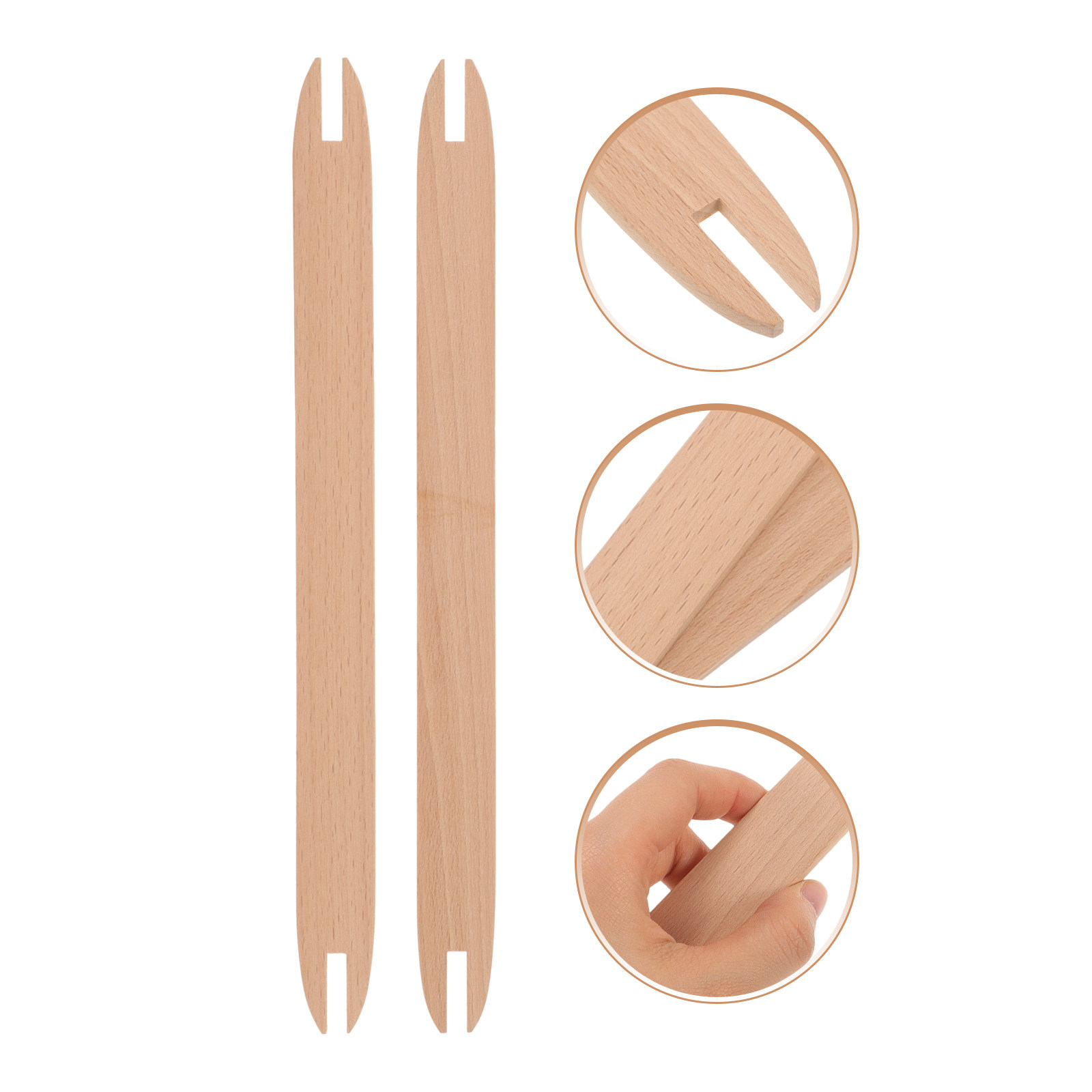 2Pcs Wooden Knitting Shuttles  - Tablet Weaving Accessories のレビューと価格