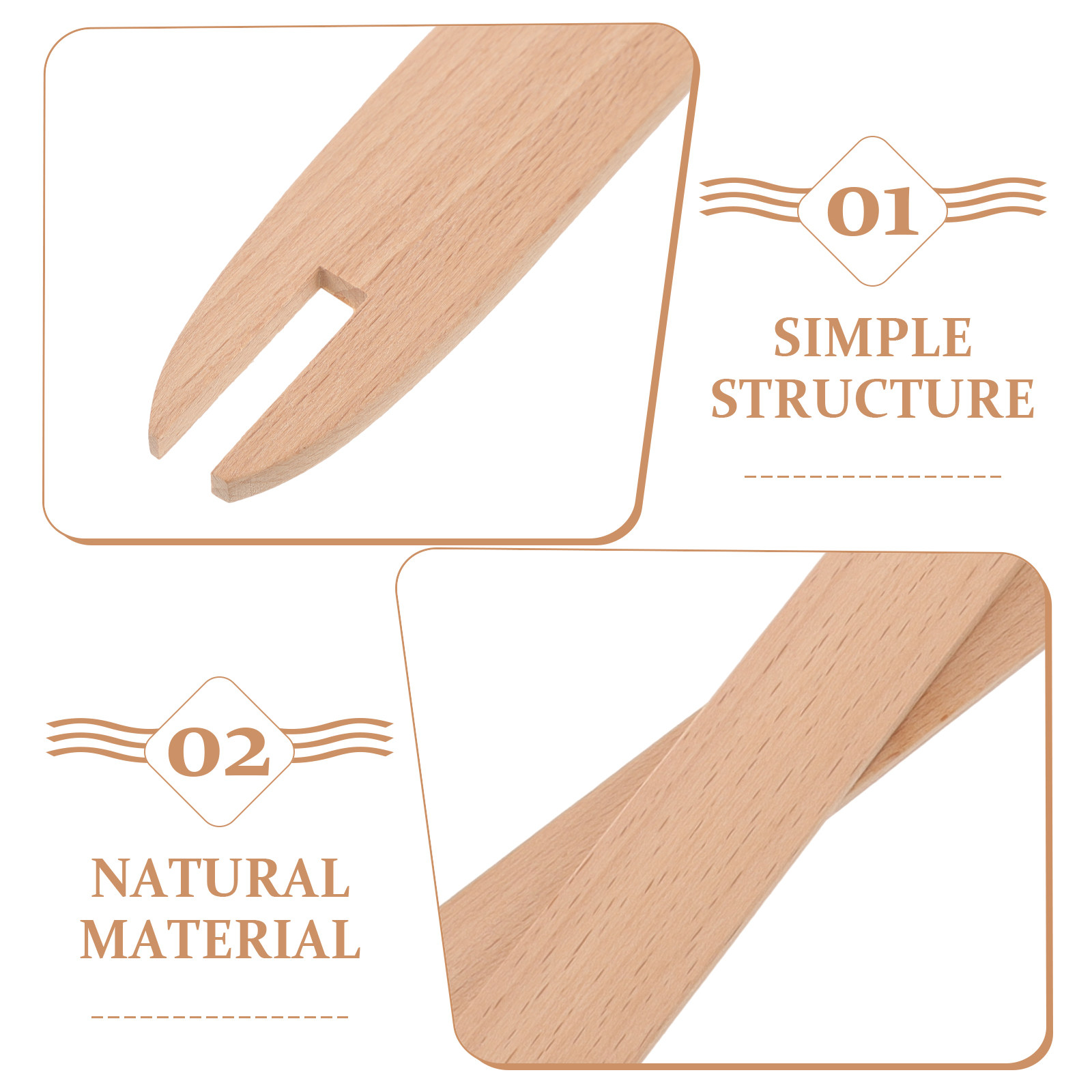 2Pcs Wooden Knitting Shuttles  - Tablet Weaving Accessories のレビューと価格