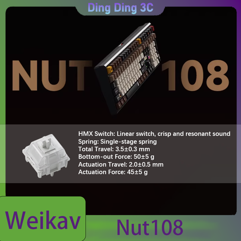 Weikav Nut108 Wireless Mechani - Tablet Accessories Uk のレビューと価格